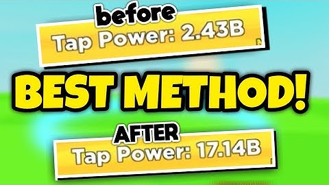 THE BEST METHOD FOR INSANE TAP POWER (TRY IT!)🚨 TAPPING SIMULATOR