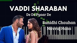 Vaddi Sharaban - De De Pyaar De | Piano Tutorial (Synthesia) | Shubham K
