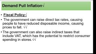 discuss the measures to combat inflation Essay