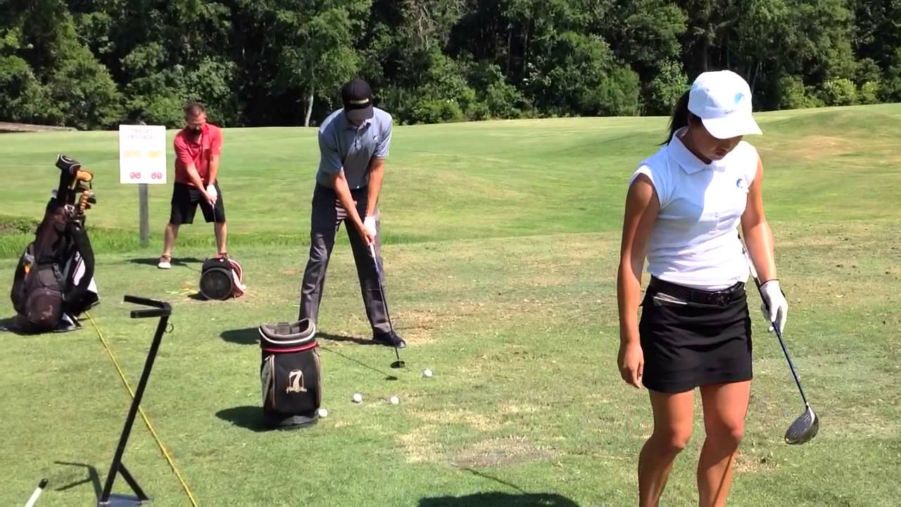 Ollie Goss & Minjee practice at Pinehurst 7 on US Open Sunday 2014