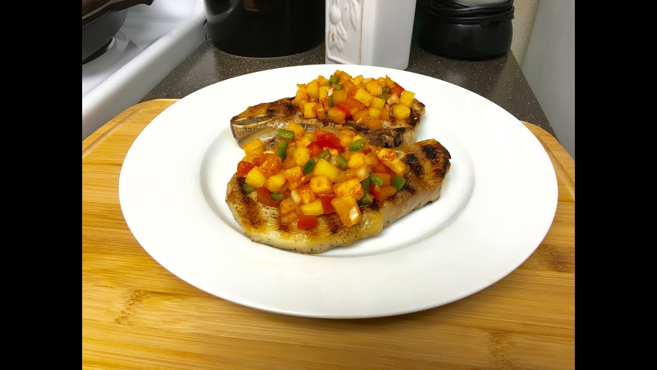 Grilled Pork Chops With Pineapple Salsa - YouTube