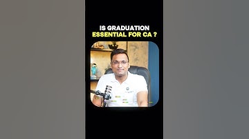 Is Graduation necessary to become CA? #anshulagrawal #icai #cafoundation