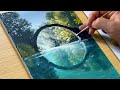 How to Paint a Beautiful Lake / Acrylic Painting for Beginners