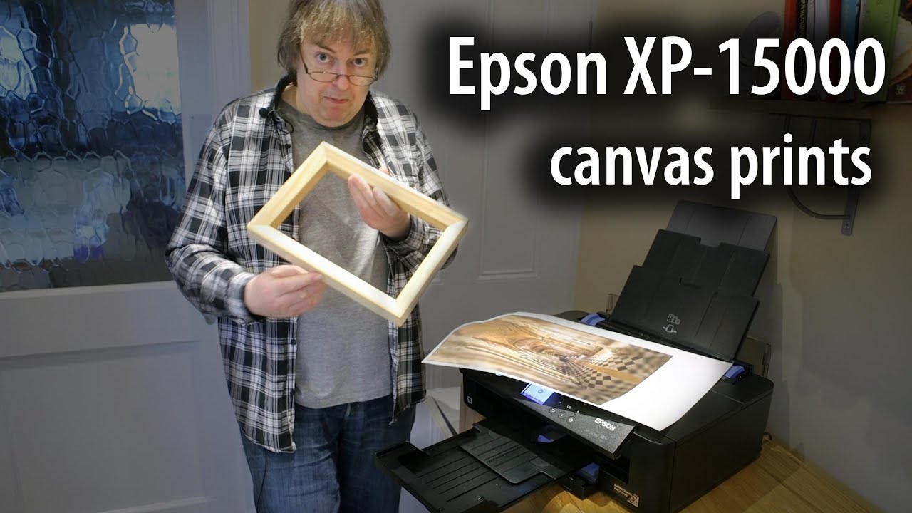 printing the Epson XP-15000 printer. Using A3+ canvas for an A4 print - YouTube