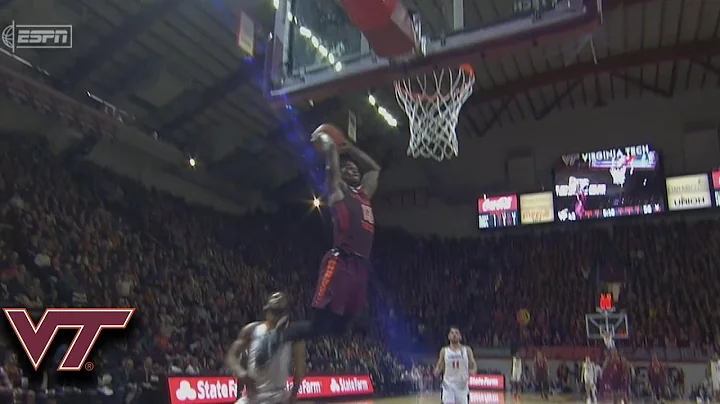 Virginia Tech's Ahmed Hill Flies Through The Air For the Dunk
