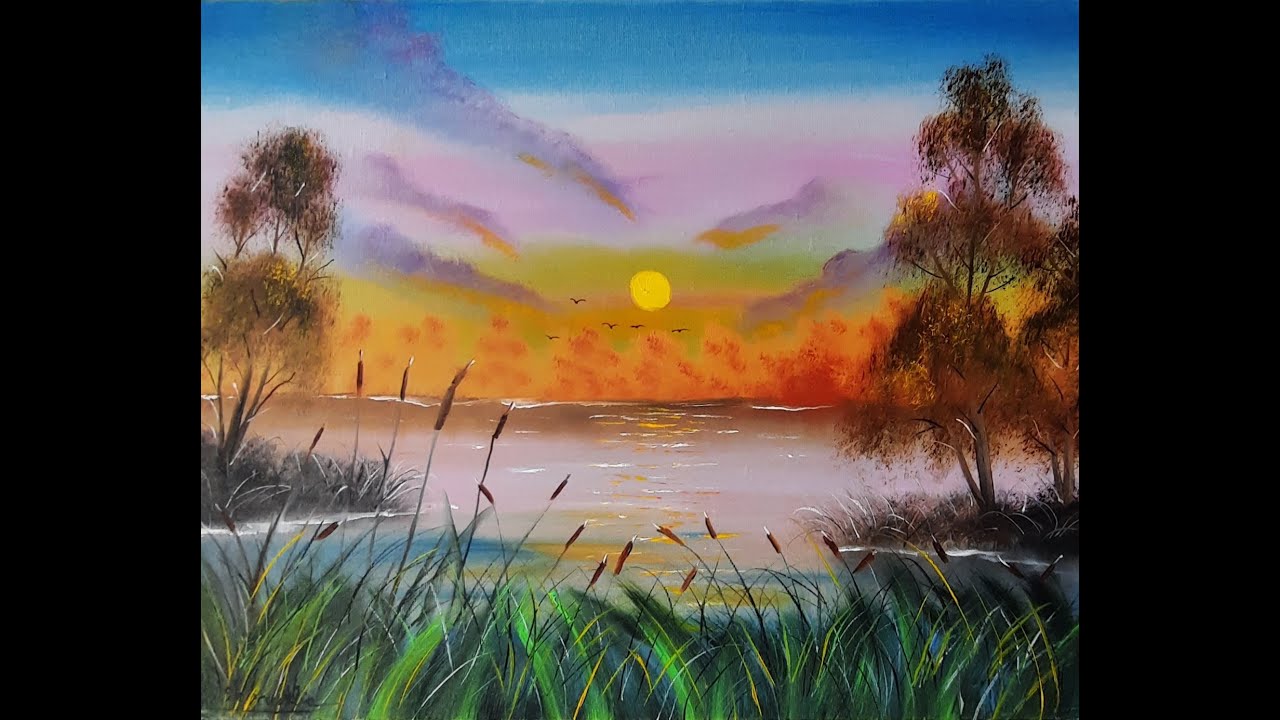 How to painting step by step a Easy Landscape Tutorial oils .(Se.2) Ep ...