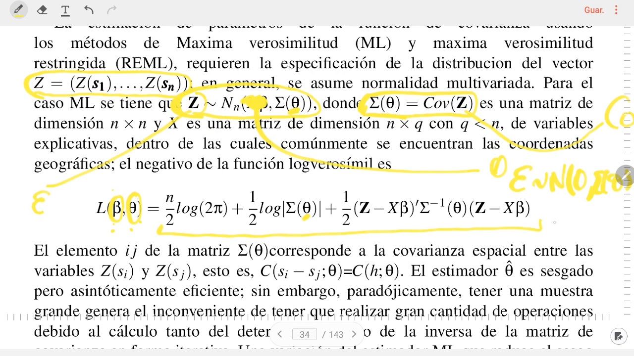 12 Estimacion Parametros De Covarianza Maxima Verosimilitud Youtube