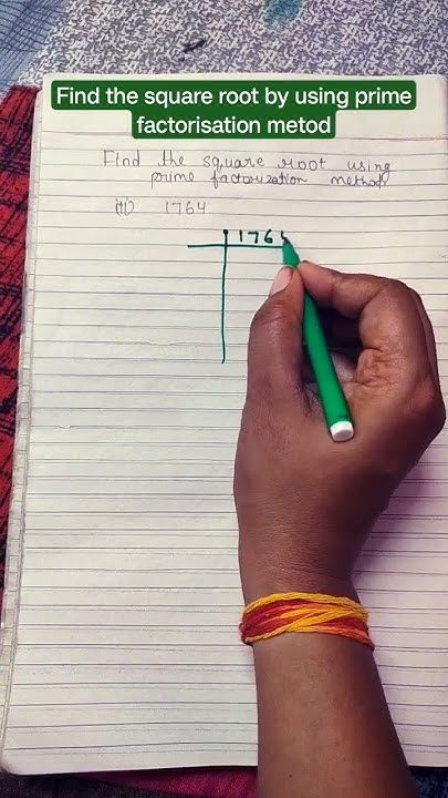 Find the square root using by prime factorization method # square root ...