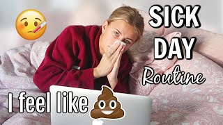 REAL SICK DAY ROUTINE (miserable, sleeping, eating junk & watching Netflix)