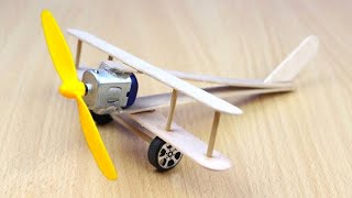 How to make A Plane with DC Motor - Toy Wooden Plane DIY