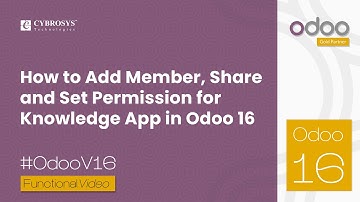 How to Add Member, Share & Set Permission in Odoo 16 Knowledge App