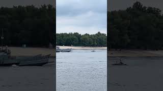 Ukrainian Navy landing craft Svatove L434 during the Independence Day parade rehearsal, August 2021.