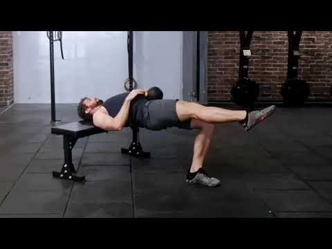 Single leg kettlebell hip thrust isometric
