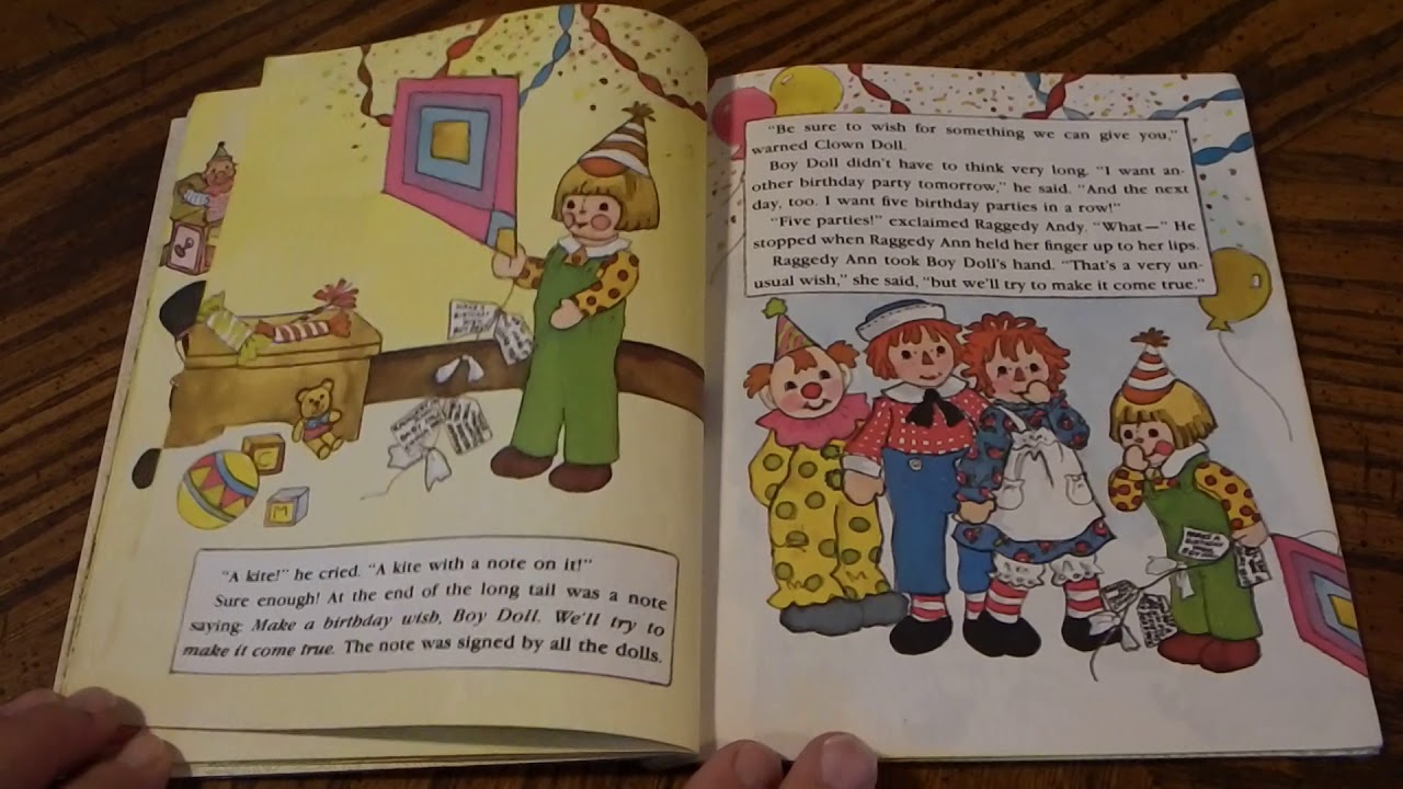 Raggedy Ann and Andy Five Birthdays In A Row By Eileen Daly Read Aloud For Kids