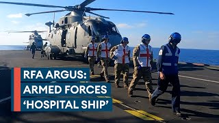 Inside the UK military's 'hospital ship' with 100 medical beds on board