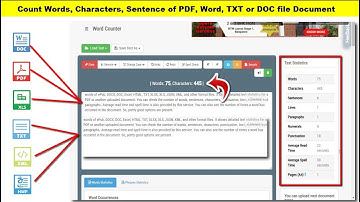 How to Count Words, Characters of Your PDF, Word, Txt or DOC Files Online