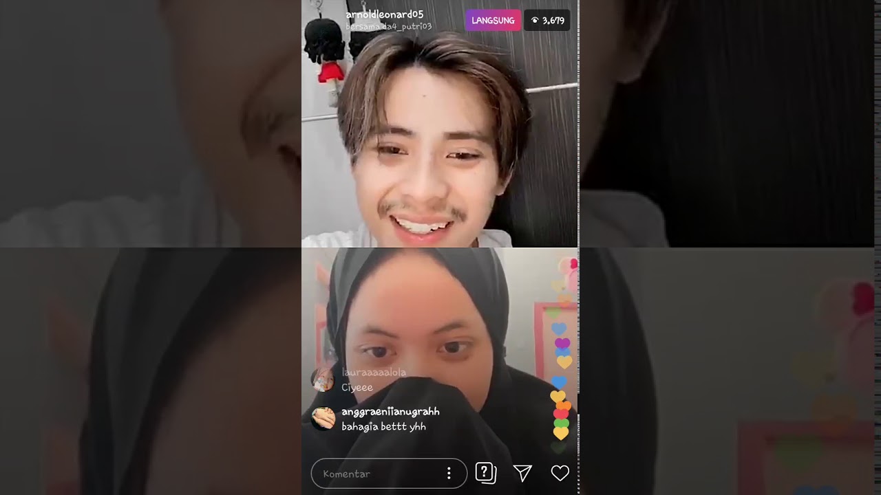 #ARPUT Ciee salting  arnold live ig bareng lagi sama putri isnari