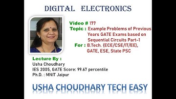 Video # 177 Example Problems of Previous Years GATE Exam Based on Sequential Circuits Part-1