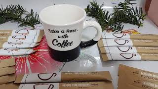 Take a rest with Atomy Coffee Arabica. Well balanced rich and delicate taste 1box=200pcs $25dollars Resimi