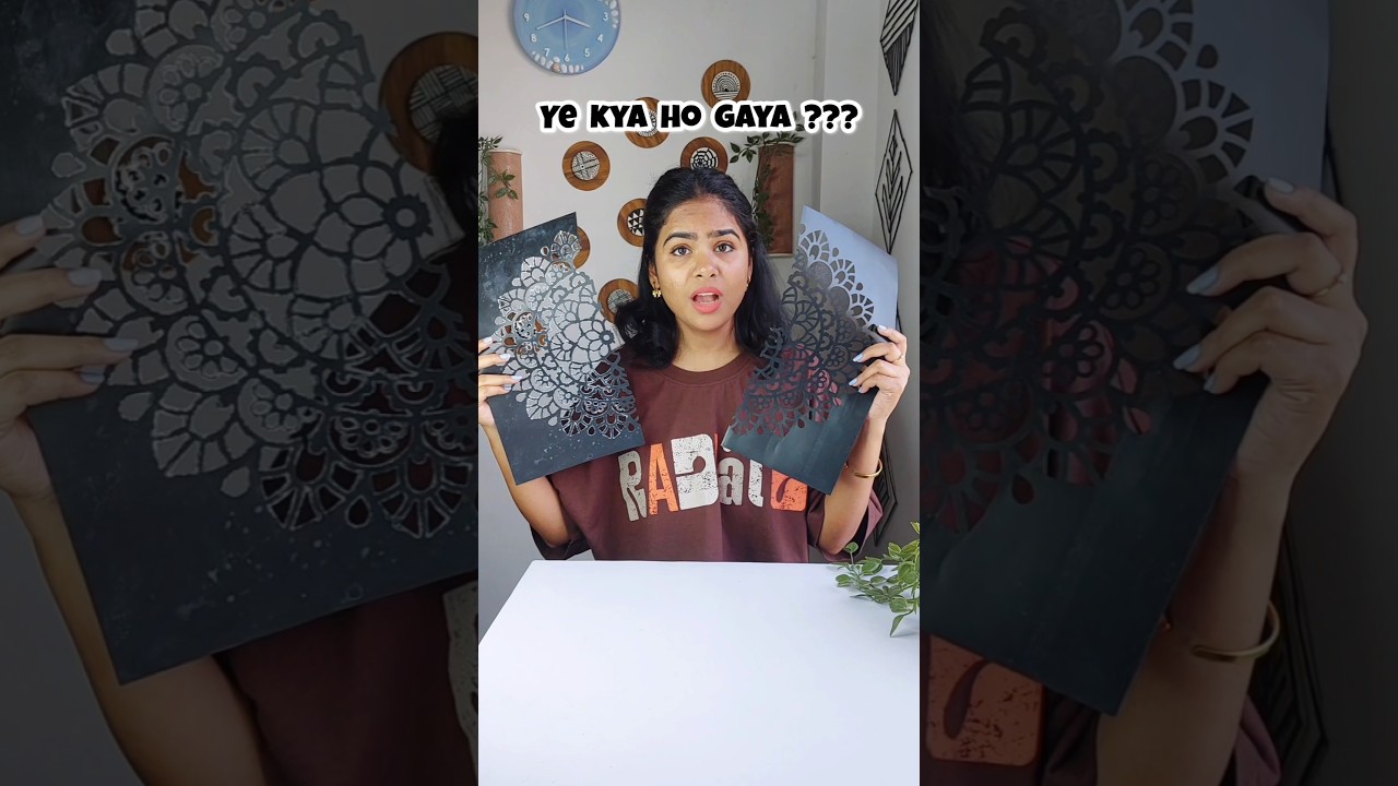 Ab Ye Stencil Kaise Tut Gaya ?? #hack #diy #craft #art