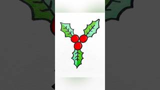 How to Draw Mistletoe | Easy Christmas Drawing for Kids #simple #stepbystep #artforkids #kidsvideo