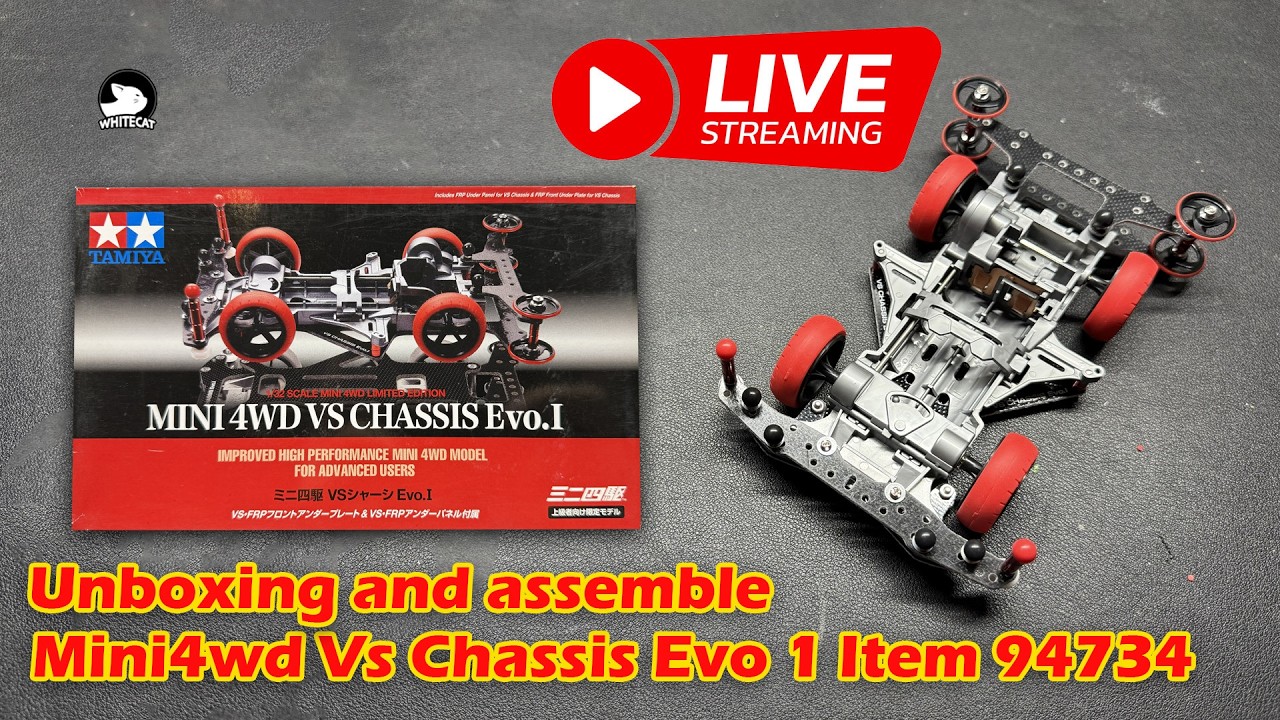 Unbox and assemble mini4wd mini4wd vs chassis evo 1 - YouTube