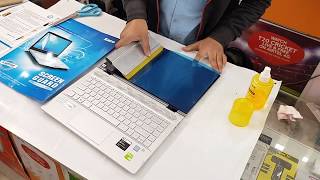 HP Pavilion x360 screen protector How to apply anti glare screen guard on touch laptop