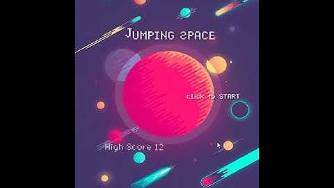 jumping space / pixel / pixel game / coding / processing / game