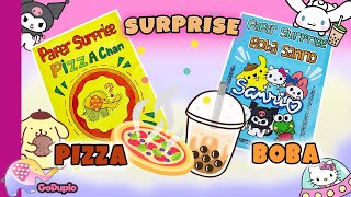 Paper Surprise Blind Bag Makanan !! Menunya Pizza sama Boba Sanrio?? - Goduplo TV