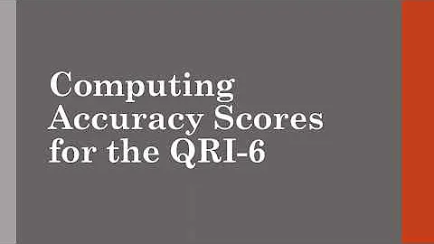 Computing Accuracy Scores on QRI 6