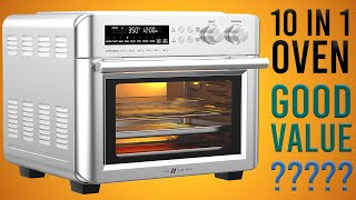 VAL CUCINA 10-in-1 Extra Large Air Fryer Toaster Oven -Mint Green