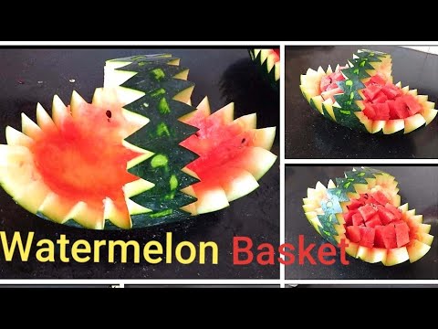 Comment faire beau panier de melon d'eau || coupe de melon d'eau unique et décorations ???? 284 ????