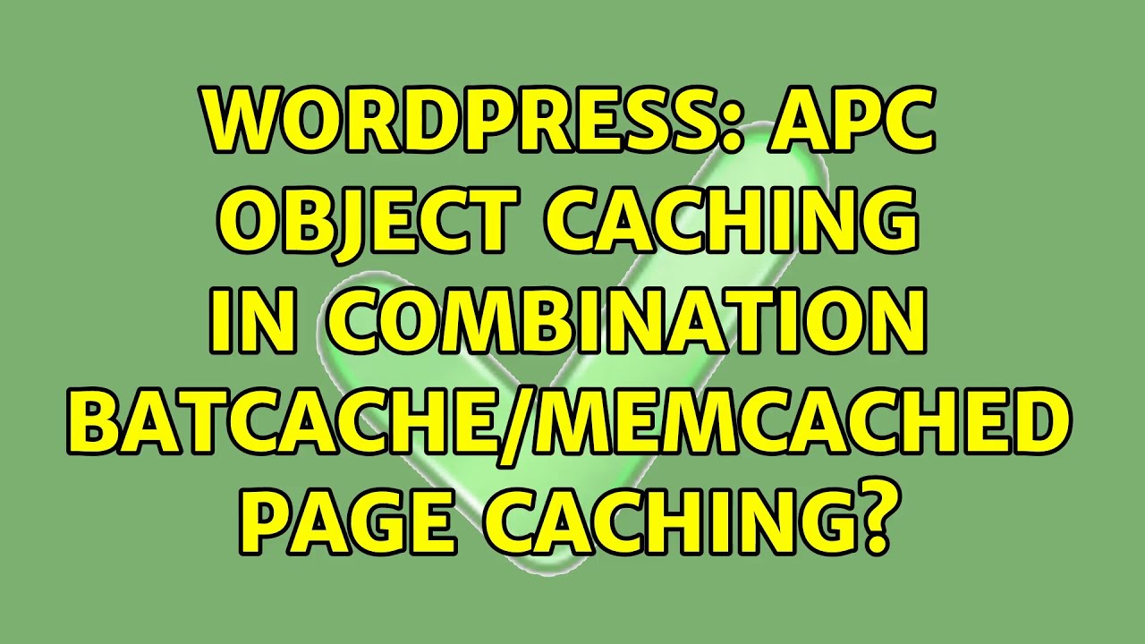 Apc Object Cache