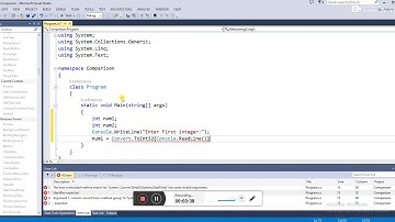 Comparing Integers using if statement, Equality Operators and Relational Operators using C#