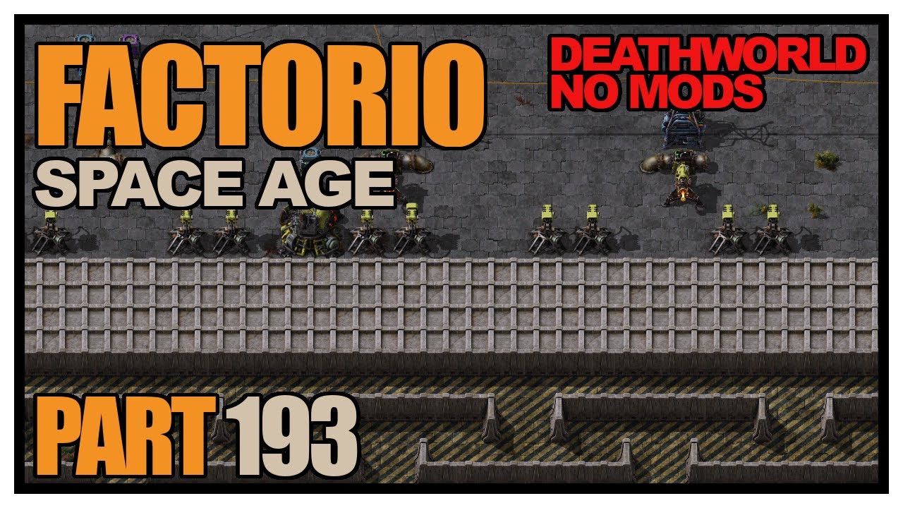 Factorio Space Age - Episode 193 - Endgame lazy biter defense! (Deathworld, no mods)