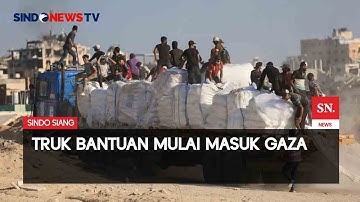 Puluhan Truk Bantuan Akhirnya Tembus Wilayah Gaza | Sindo Siang | 12/10