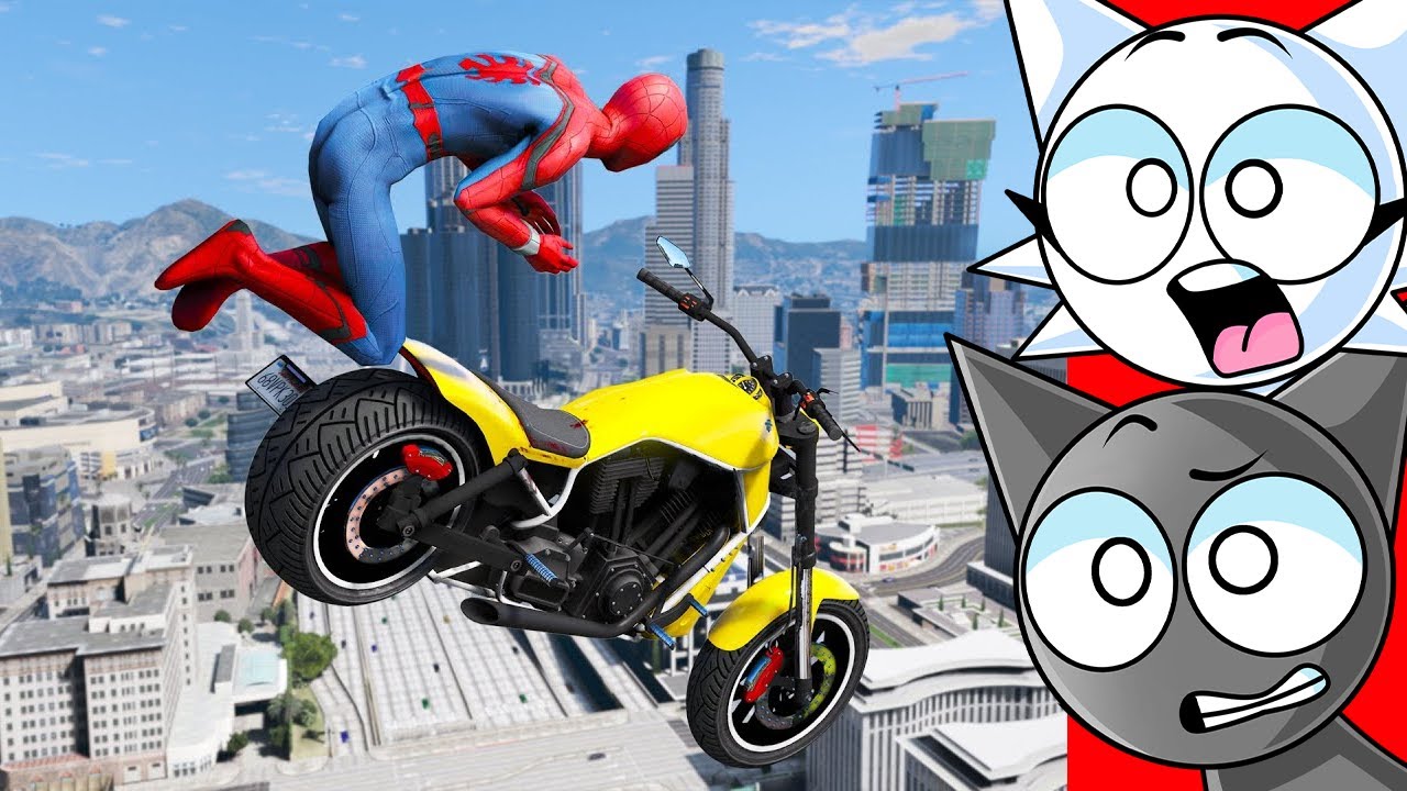 ЧЕЛОВЕК-ПАУК против GTA 5 АВТОСТОЛКНОВЕНИЯ...