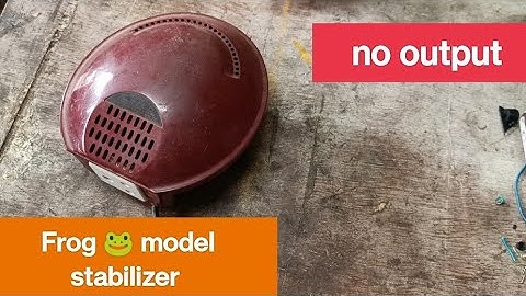 stabilizer not working properly, how to solve the problem no output,