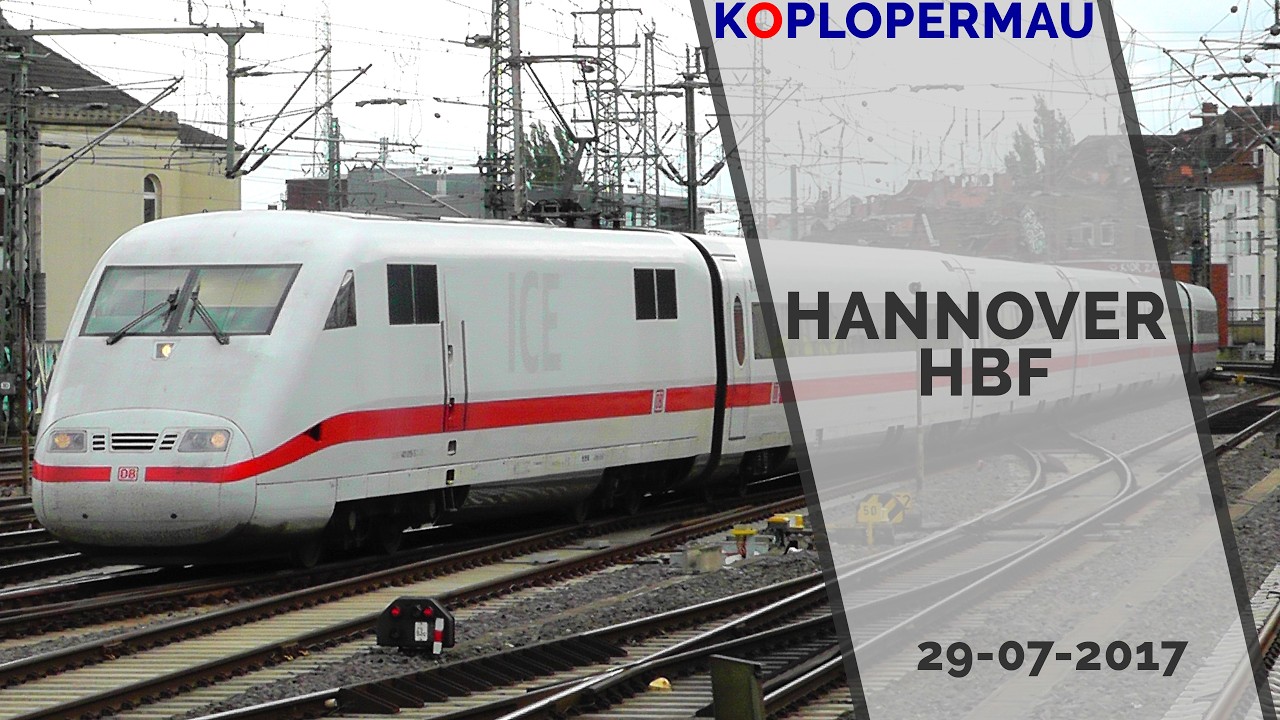 Treinen op station Hannover Hbf - 29 juli 2017
