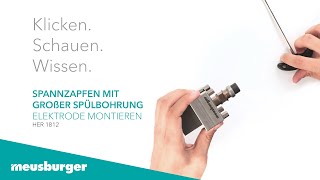 HER 1812 Spannzapfen mit großer Spülbohrung - Elektrode montieren