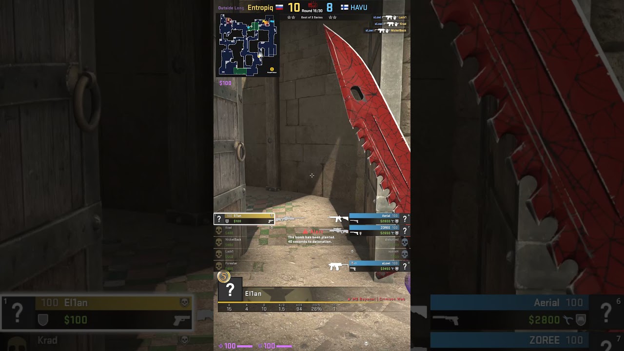 🇷🇺El1an 1vs3 AWP clutch. Dust2. HAVU vs. Entropiq at Funspark ULTI 2021 Europe Playoffs 1