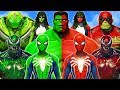 Hulk vs Red Hulk vs Green Spider-Man vs Spider Man vs Venom vs She Hulk - What If Battle Superheroes