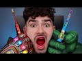 Marvel vs DC Toothbrush Battle!!