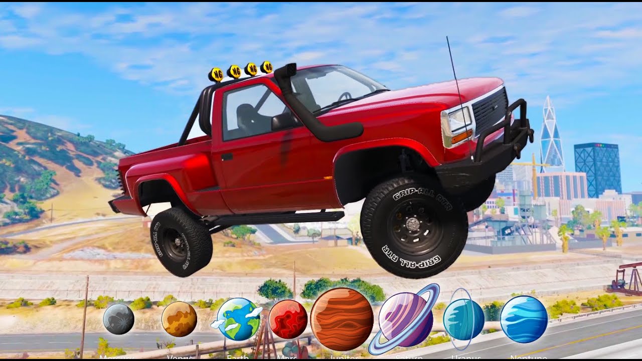 Testing Gravity Settings Found On Various Planets PART 1 | BeamNG Drive 4K Ultra HD