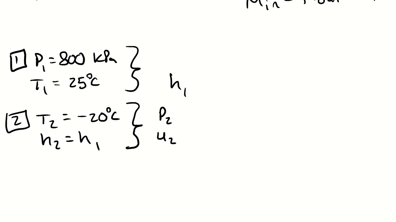 Open Systems Example Problem - Expansion Valve - YouTube
