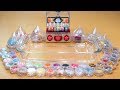 100 glitter challenges!  Mixing 100 beautiful glitter. Into Clear Slime! "100 glitterslime".