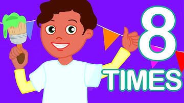 8 Times Table Song | Multiplication Song for Kids | Learn Math Song for Preschoolers
