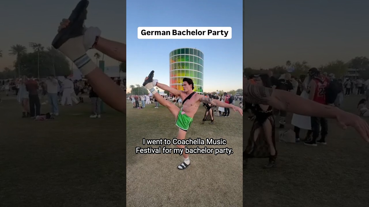 German goes to Coachella for Bachelor Party