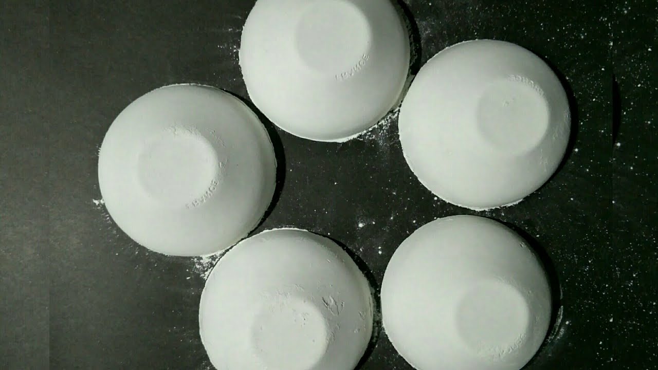 ASMR: pure white cement bowls crumbling/odly satisfying /subscribe for more