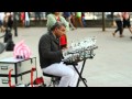 Popcorn song :  Music with glasses by A Street performer